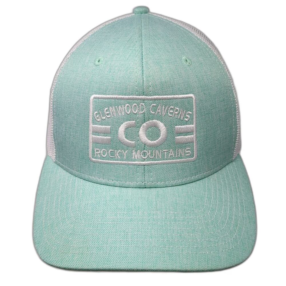Fahrenheit Trucker Hat Blue White One Size Glenwood Caverns Rocky Mountains